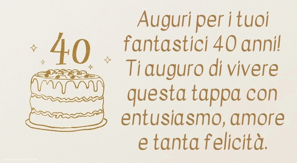 Immagini Buon Compleanno 40 Anni: Torta
