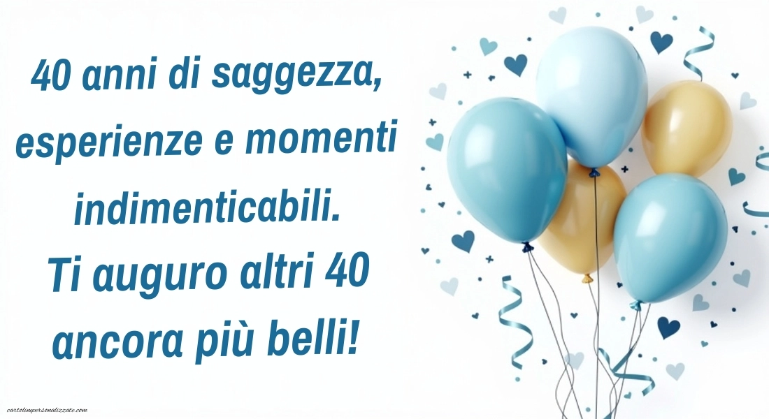 Immagini di Buon Compleanno 40 Anni Fratello: Palloncini