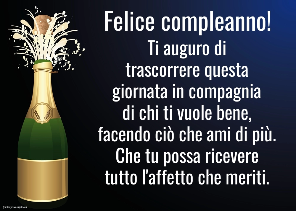 Immagini di Buon Compleanno: Champagne
