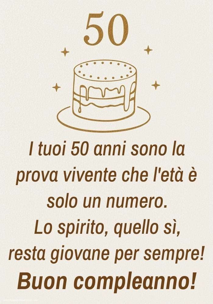 Immagini Buon Compleanno 50 Anni: Torta