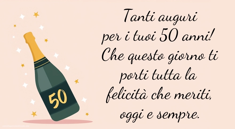 Immagini Buon Compleanno 50 Anni: Champagne