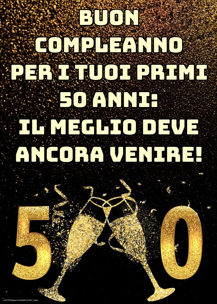 Immagini di Buon Compleanno 50 Anni Fratello: Champagne