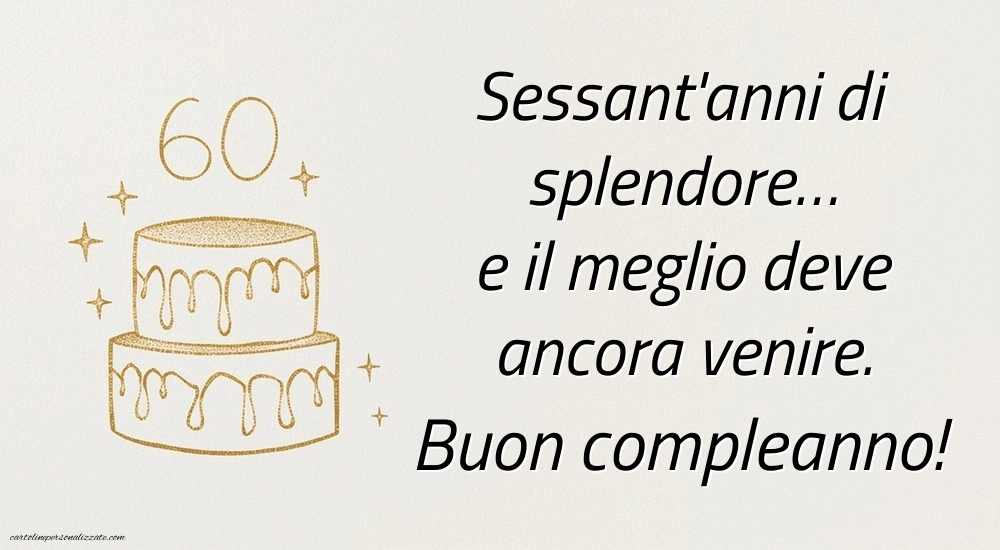 Immagini Buon Compleanno 60 Anni: Torta