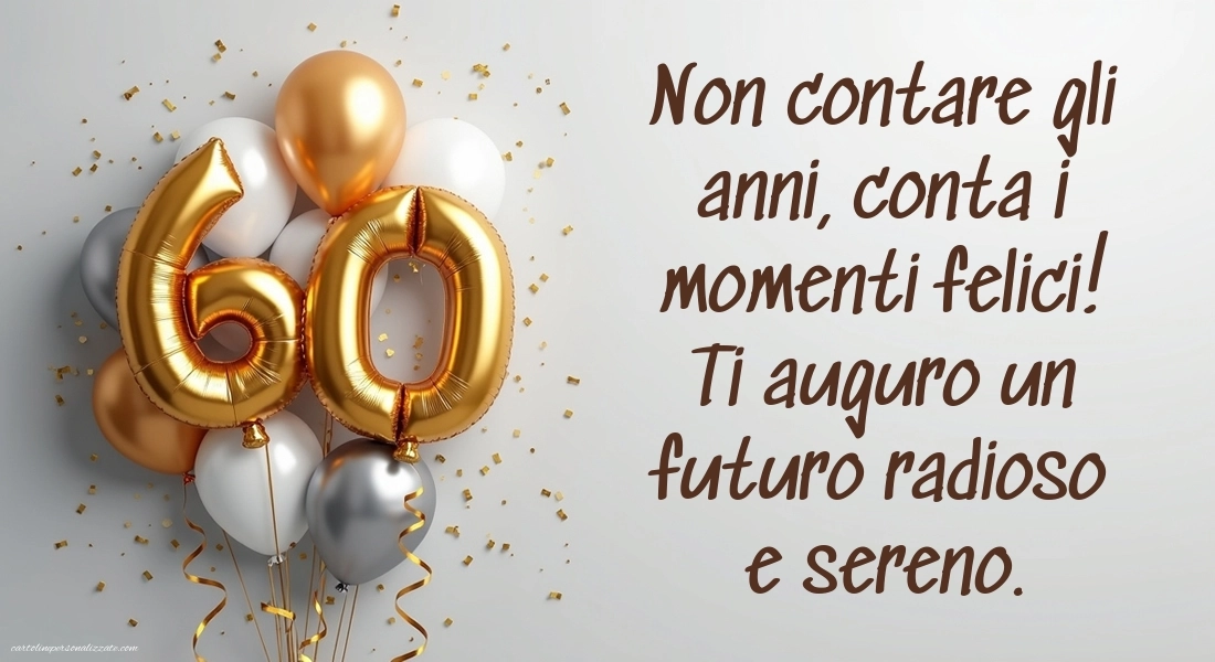 Immagini di Buon Compleanno 60 Anni Fratello: Palloncini
