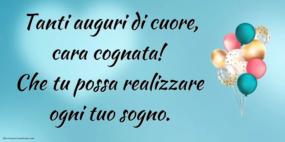 Le Più Belle Immagini di Buon Compleanno per tua Cognata: Palloncini