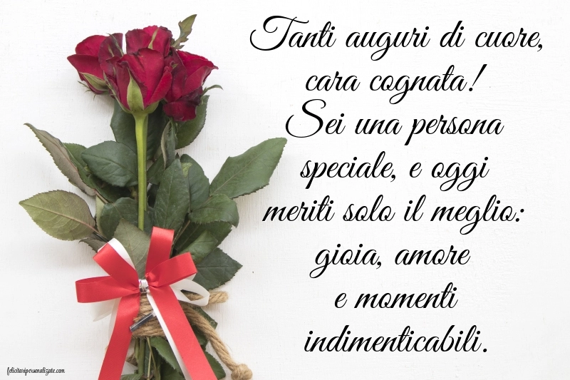 Immagini di Buon Compleanno Cognata: Rose