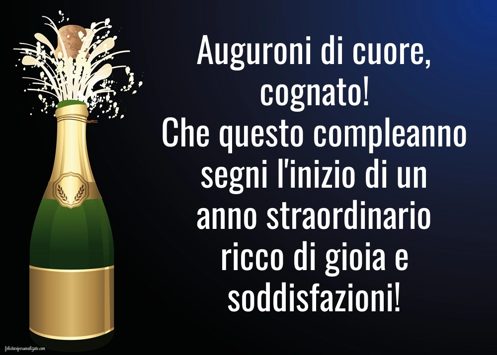 Immagini di Buon Compleanno Cognato: Champagne