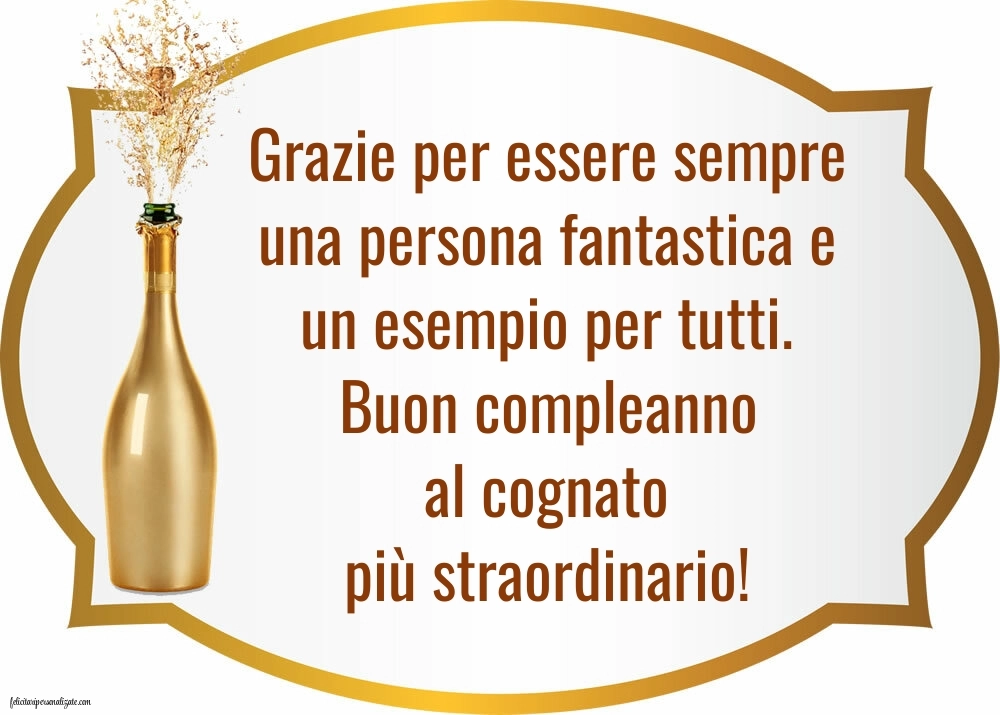 Immagini di Buon Compleanno Cognato: Champagne