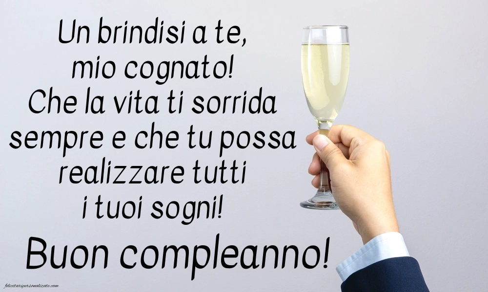 Immagini di Buon Compleanno Cognato: Champagne