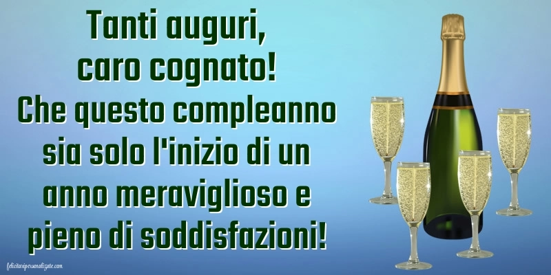 Immagini di Buon Compleanno Cognato: Champagne