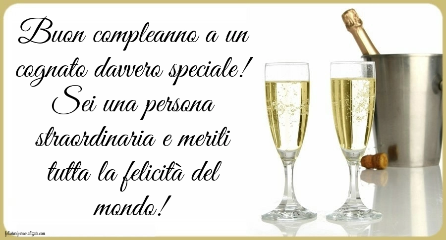 Immagini di Buon Compleanno Cognato: Champagne