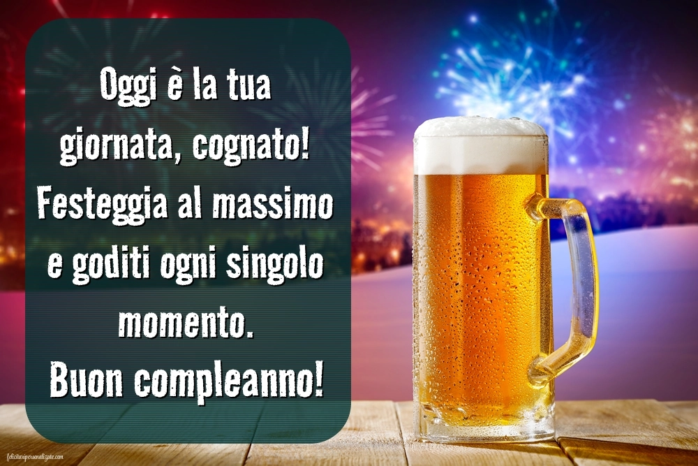 Immagini di Buon Compleanno Cognato: Champagne