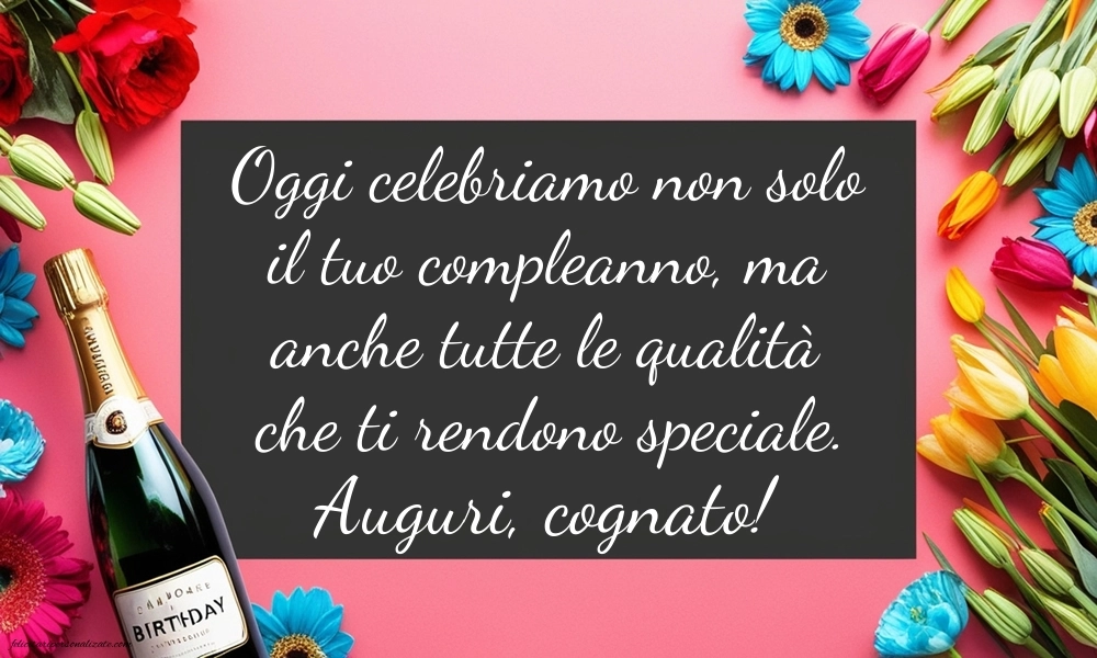 Le Più Belle Immagini di Buon Compleanno per tuo Cognato: Champagne