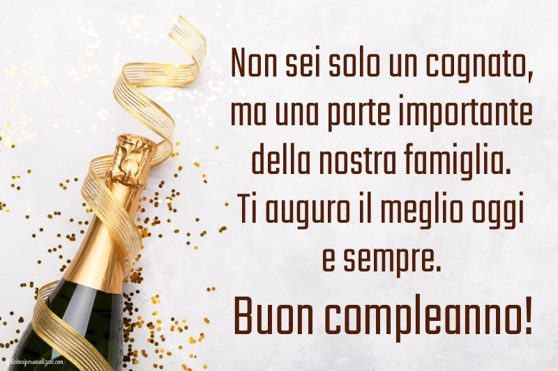 Immagini di Buon Compleanno Cognato: Champagne