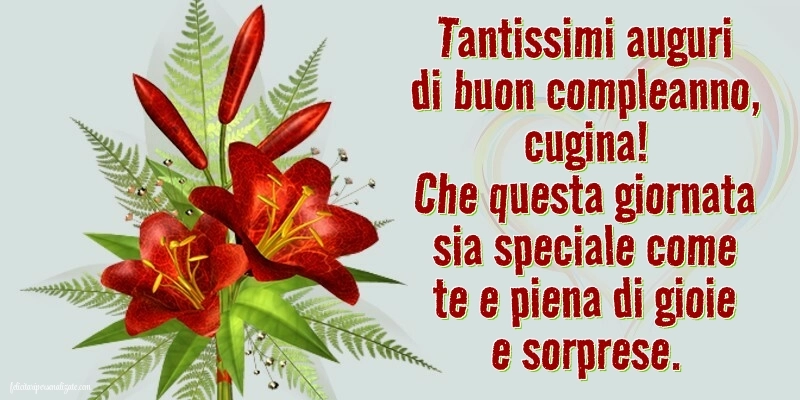 Immagini di Buon Compleanno Cugina: Fiori