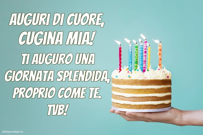 Immagini di Buon Compleanno Cugina: Torta