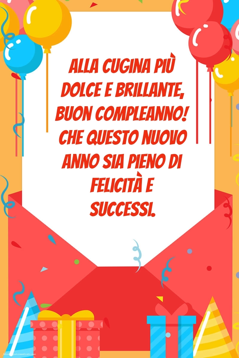 Le Più Belle Immagini di Buon Compleanno per tua Cugina: Palloncini e regali