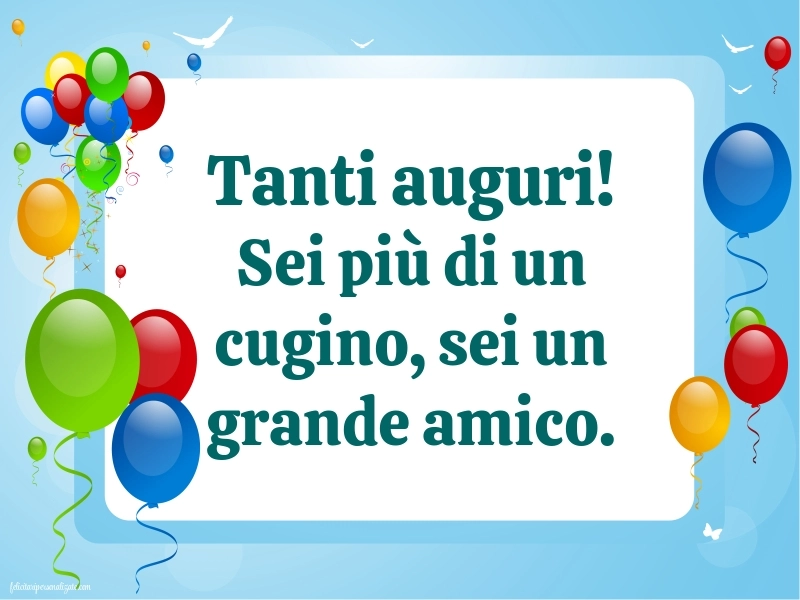 Le Più Belle Immagini di Buon Compleanno per tuo Cugino: Palloncini