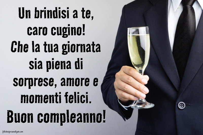 Immagini di Buon Compleanno Cugino: Champagne