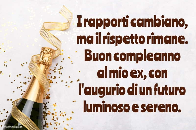 Immagini di Buon Compleanno per ex Marito: Champagne