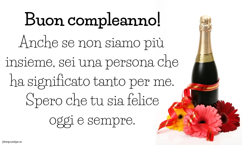 Immagini di Buon Compleanno per ex Marito: Champagne e fiori