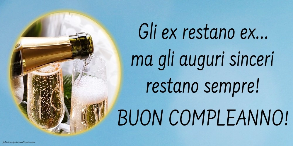 Immagini di Buon Compleanno per ex Marito: Champagne