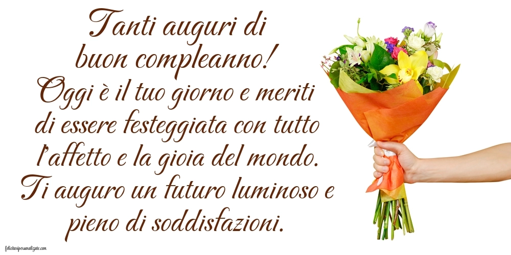 Immagini di Buon Compleanno alla ex Moglie: Mazzo di fiori