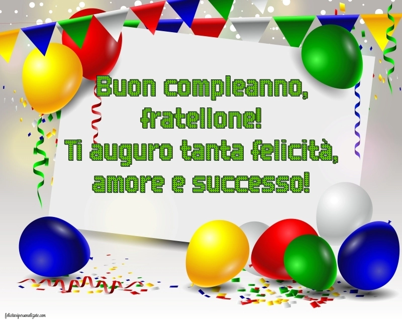 Le Più Belle Immagini di Buon Compleanno per tuo Fratello: Palloncini