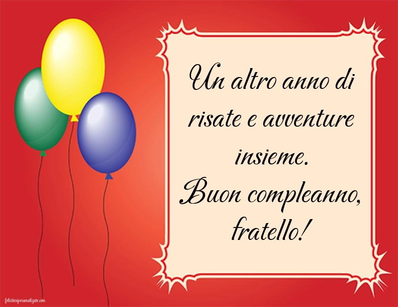 Immagini di Buon Compleanno Fratello: Palloncini