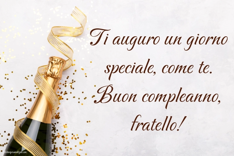 Immagini di Buon Compleanno Fratello: Champagne