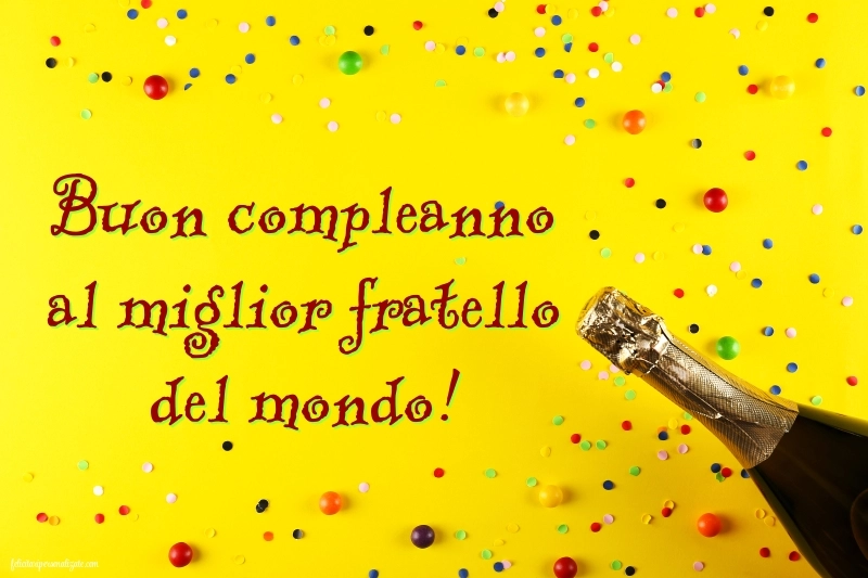 Le Più Belle Immagini di Buon Compleanno per tuo Fratello: Champagne