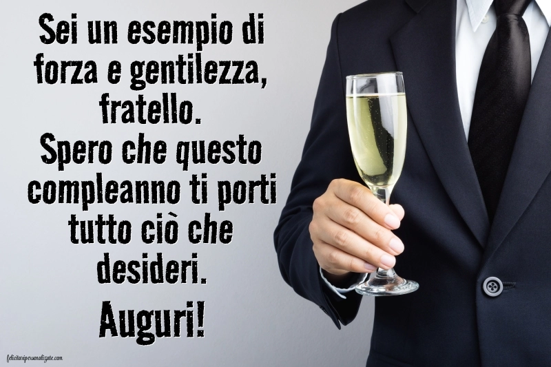 Immagini di Buon Compleanno Fratello: Champagne