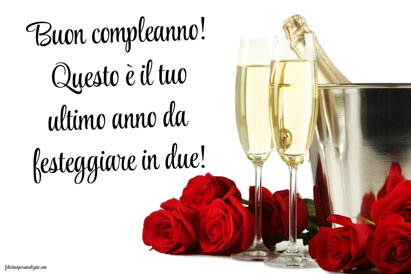 Immagini di Buon Compleanno Futura Mamma: Champagne e fiori