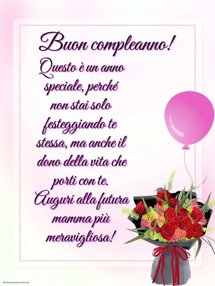 Immagini di Buon Compleanno Futura Mamma: Fiori