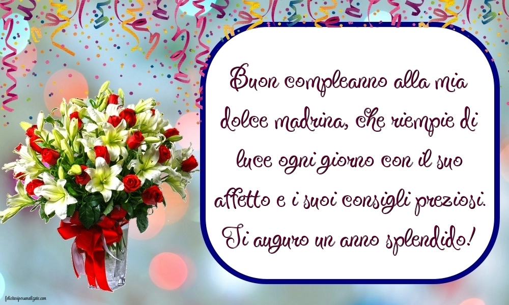 Immagini di Buon Compleanno Madrina: Fiori