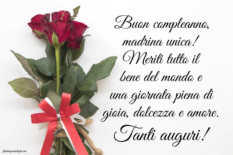 Le Più Belle Immagini di Buon Compleanno per tua Madrina: Rose