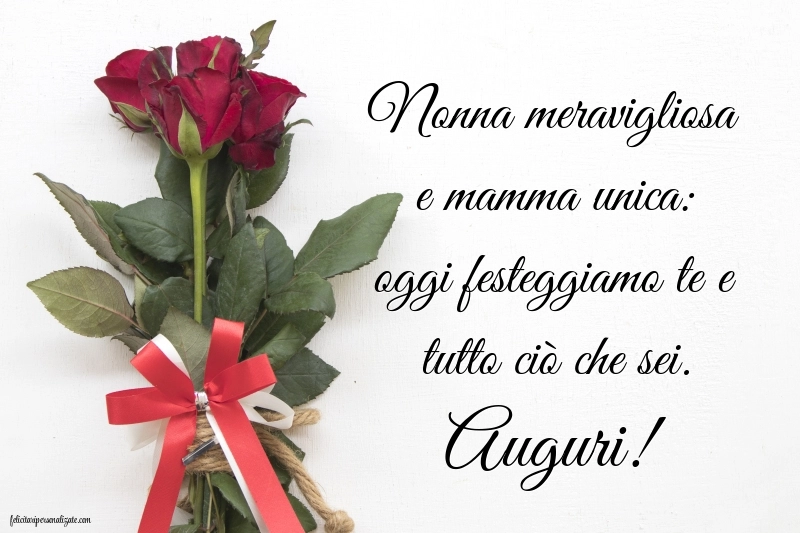 Immagini di Buon Compleanno Mamma e Nonna: Rose