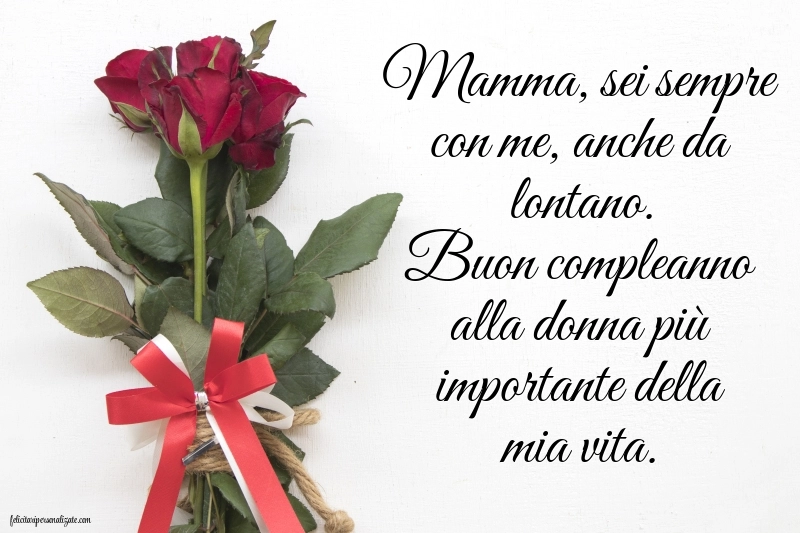 Immagini di Buon Compleanno Mamma Lontana: Rose