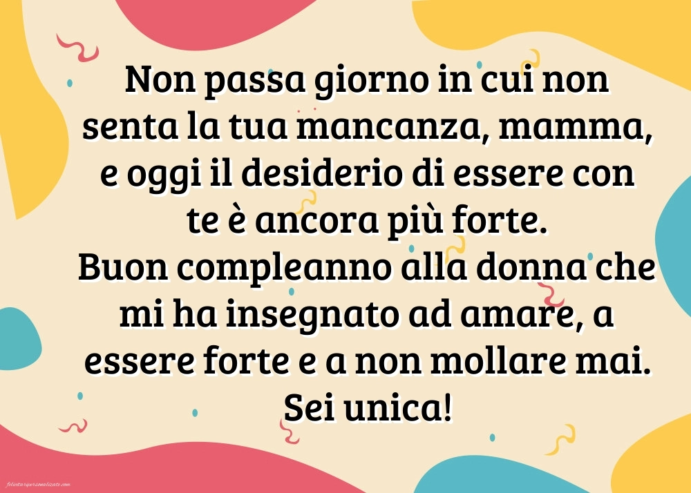 Immagini di Buon Compleanno Mamma Lontana: Coriandoli