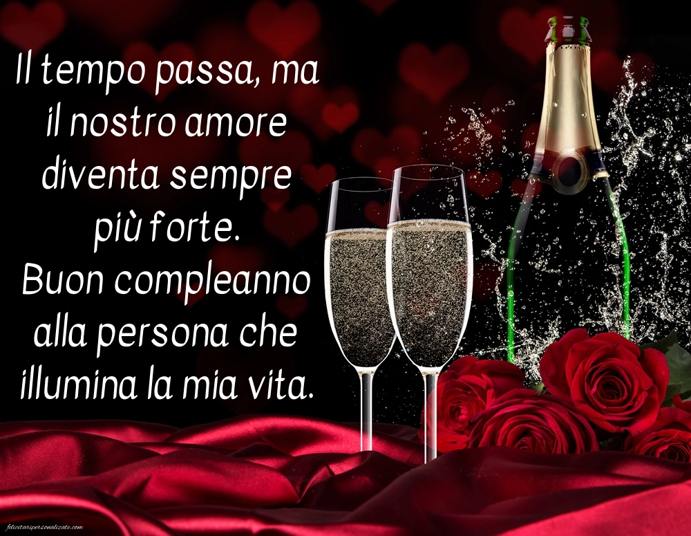Immagini di Buon Compleanno per Marito: Champagne