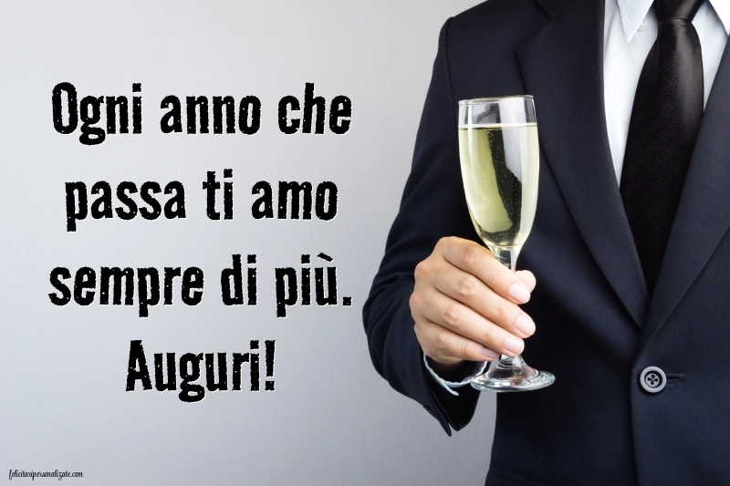 Immagini di Buon Compleanno per Marito: Champagne