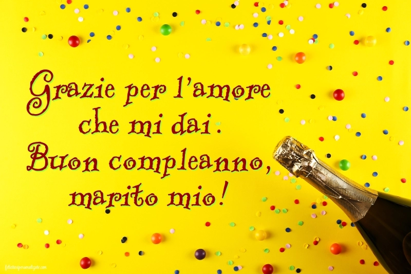 Immagini di Buon Compleanno per Marito: Champagne