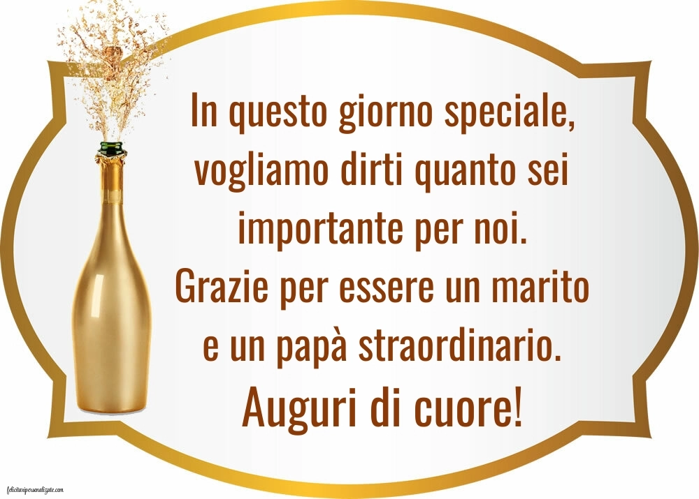 Immagini di Buon Compleanno per Marito e Papà: Champagne