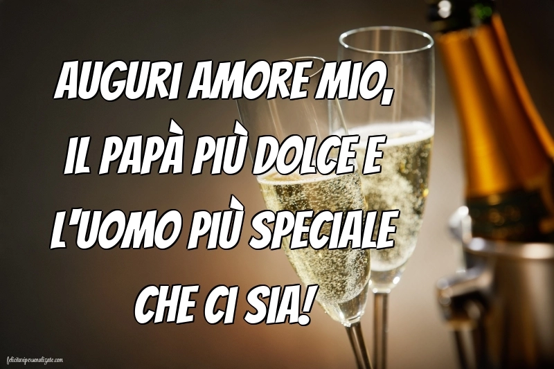 Caroline di Buon Compleanno per Marito e Papà: Champagne