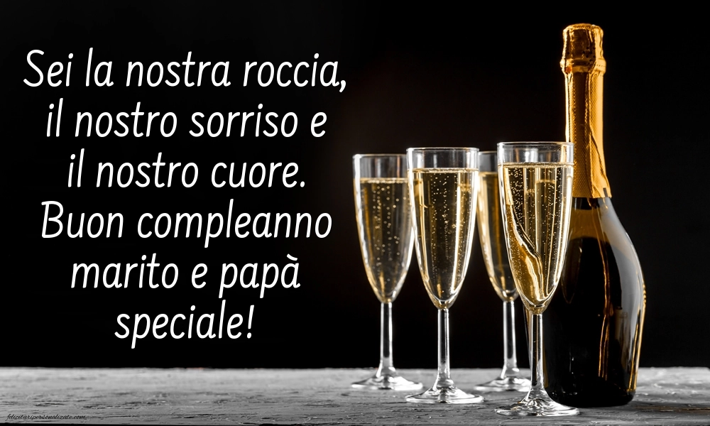 Immagini di Buon Compleanno per Marito e Papà: Champagne