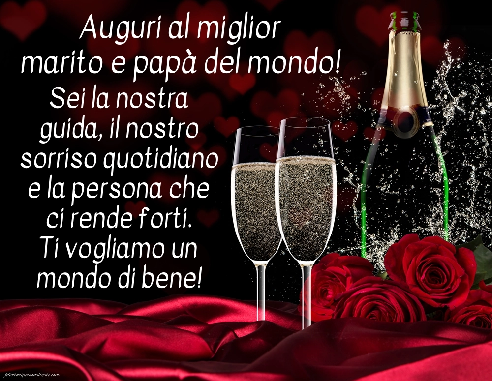 Immagini di Buon Compleanno per Marito e Papà: Champagne