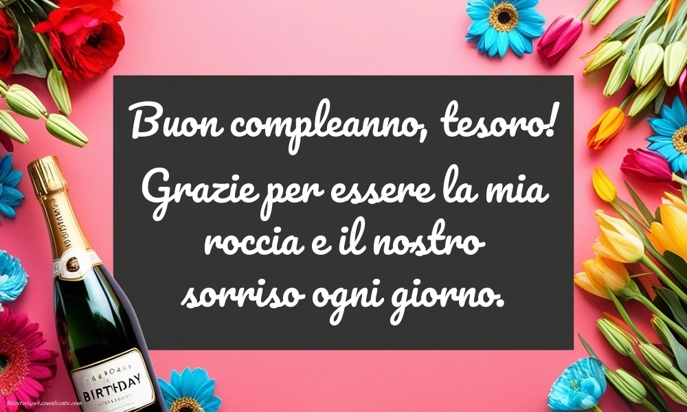 Caroline di Buon Compleanno per Marito e Papà: Champagne