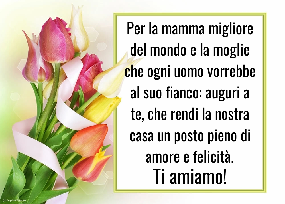 Caroline di Buon Compleanno per Moglie e Mamma: Fiori