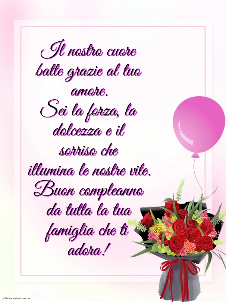 Caroline di Buon Compleanno per Moglie e Mamma: Fiori