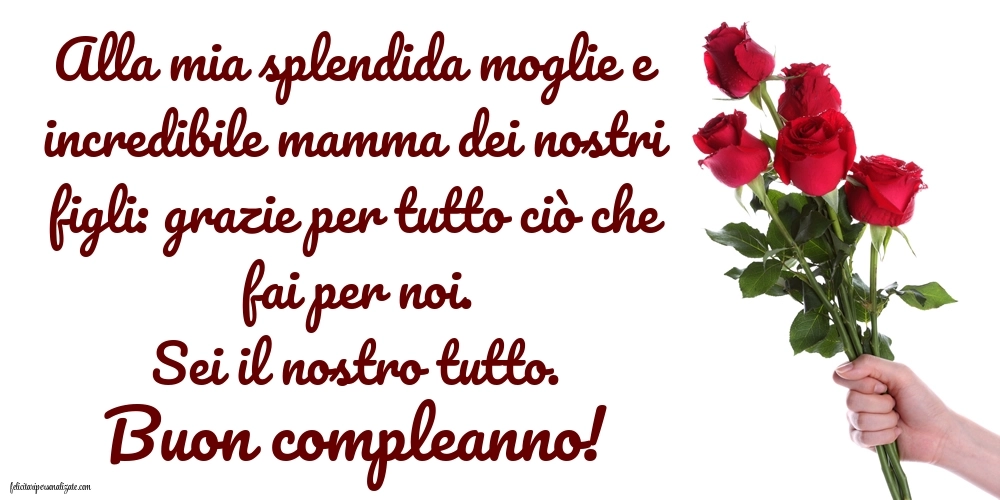 Caroline di Buon Compleanno per Moglie e Mamma: Fiori